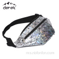 Silver Fanny Pack Fanny Waterproof Silver Children's Pu Fanny Pack Silver Magic Pu Graffiti Bag